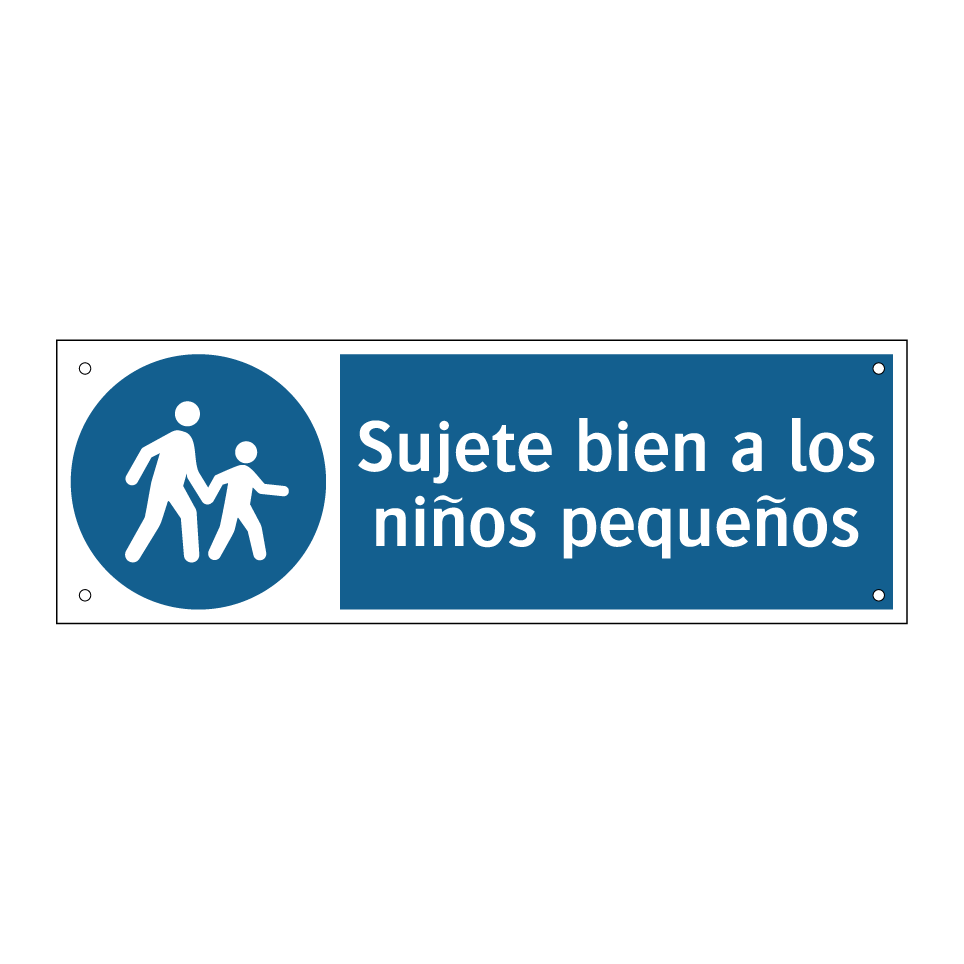 Sujete bien a los niños pequeños