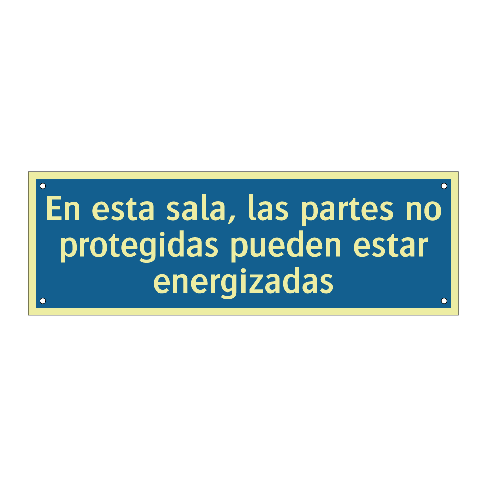 En esta sala, las partes no protegidas pueden estar energizadas