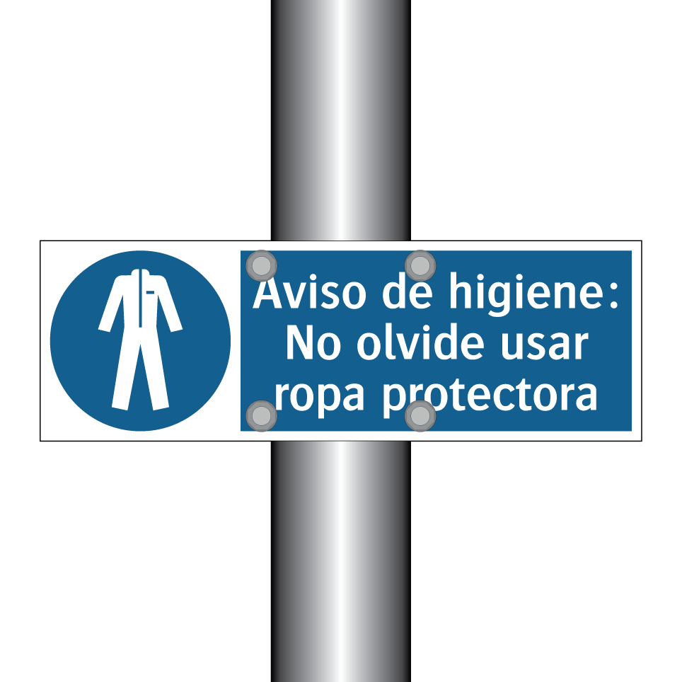 Aviso de higiene: No olvide usar ropa protectora