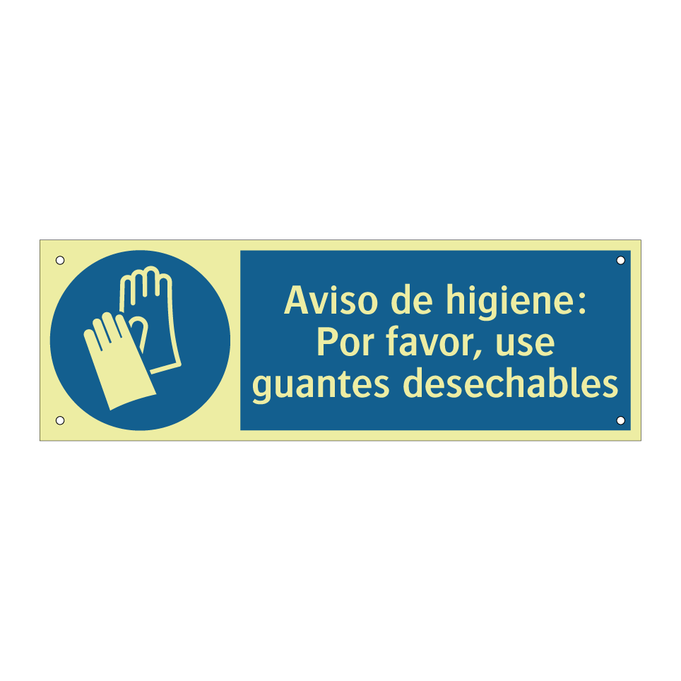 Aviso de higiene: Por favor, use guantes desechables