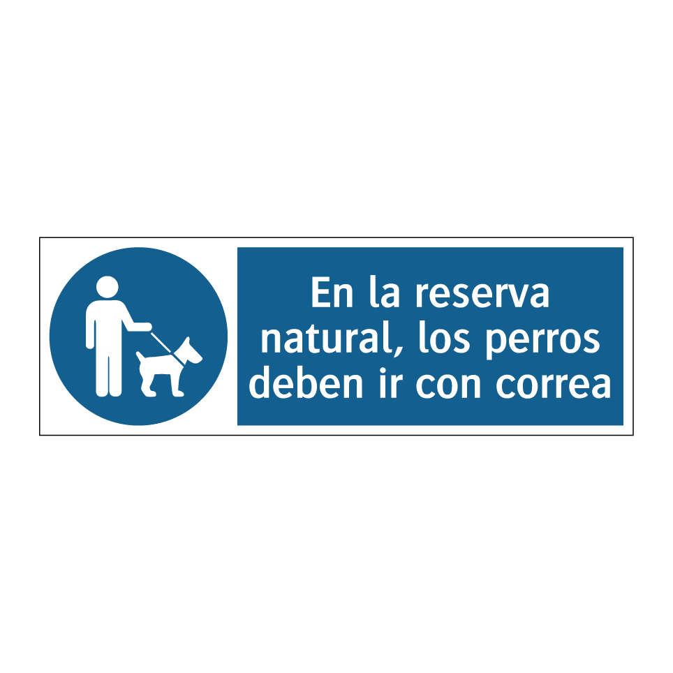 En la reserva natural, los perros deben ir con correa
