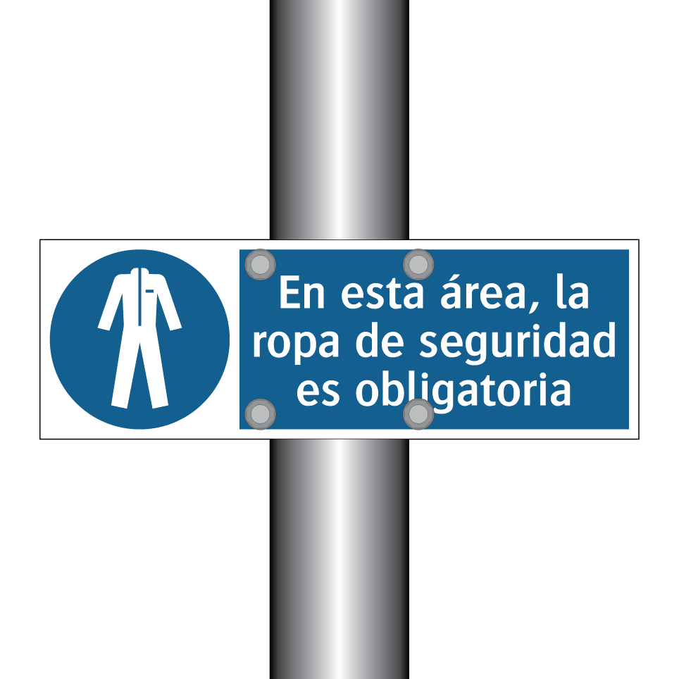 En esta área, la ropa de seguridad es obligatoria