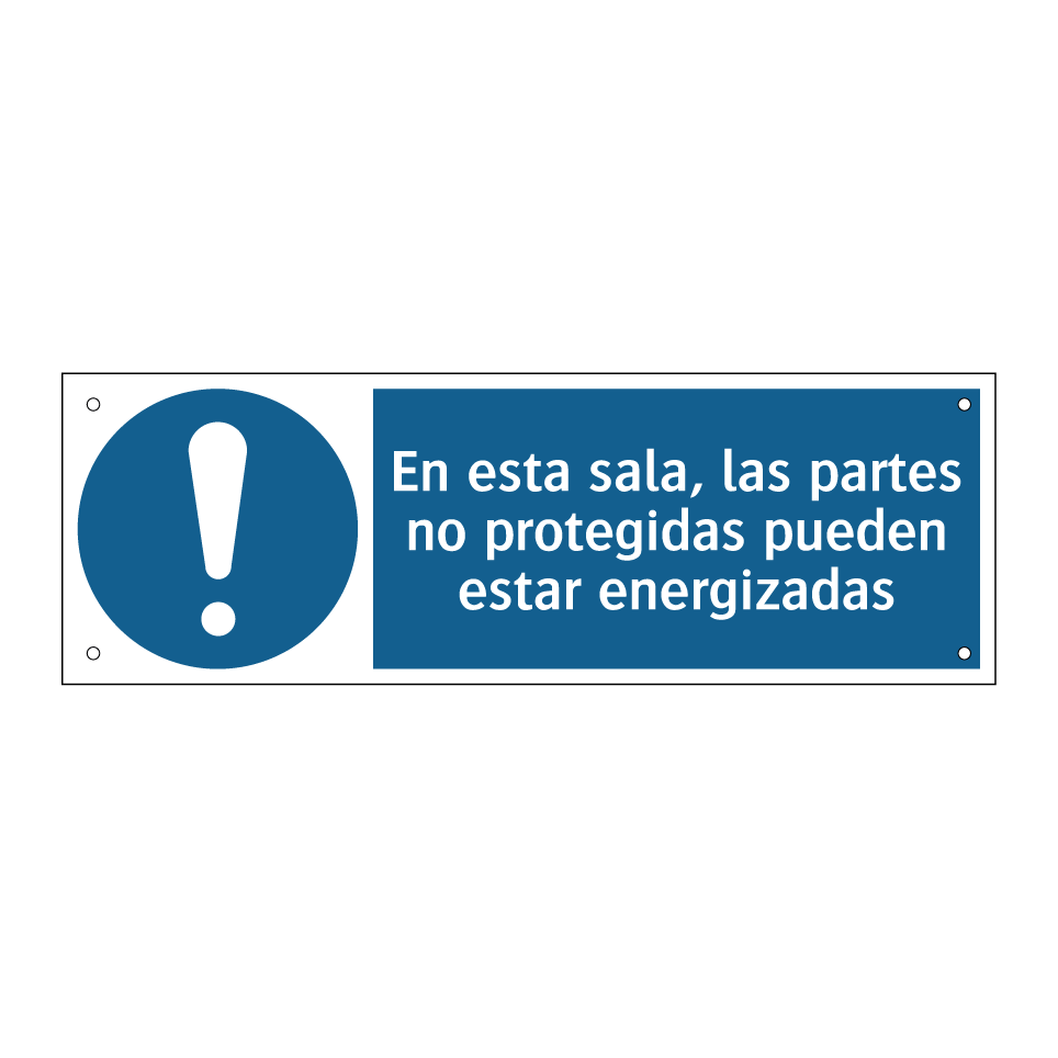 En esta sala, las partes no protegidas pueden estar energizadas