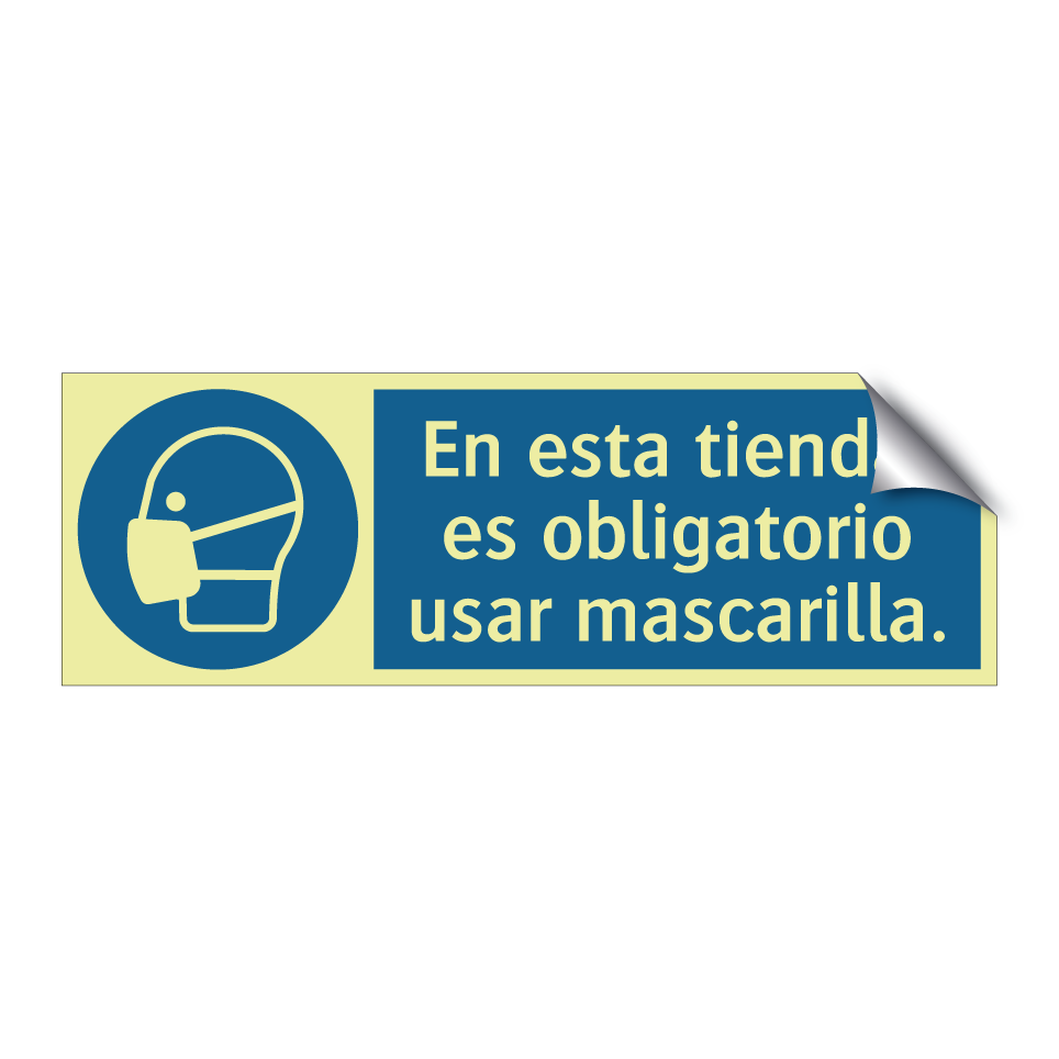 En esta tienda, es obligatorio usar mascarilla.