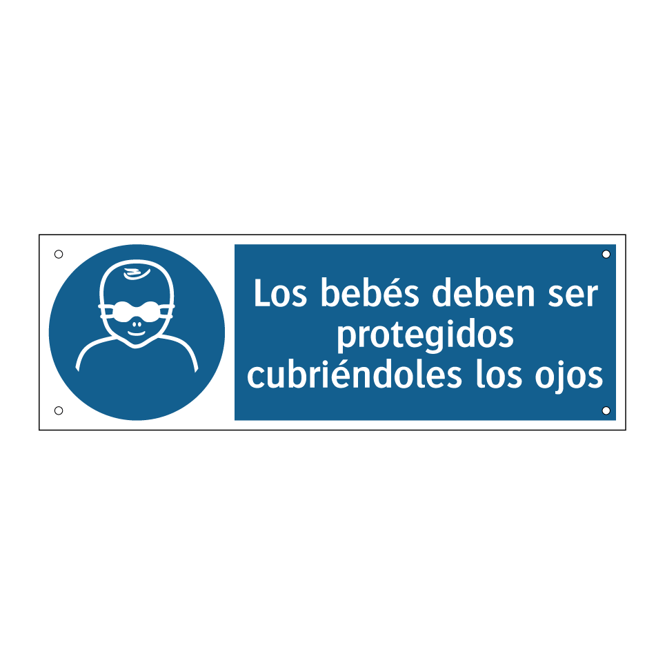 Los bebés deben ser protegidos cubriéndoles los ojos