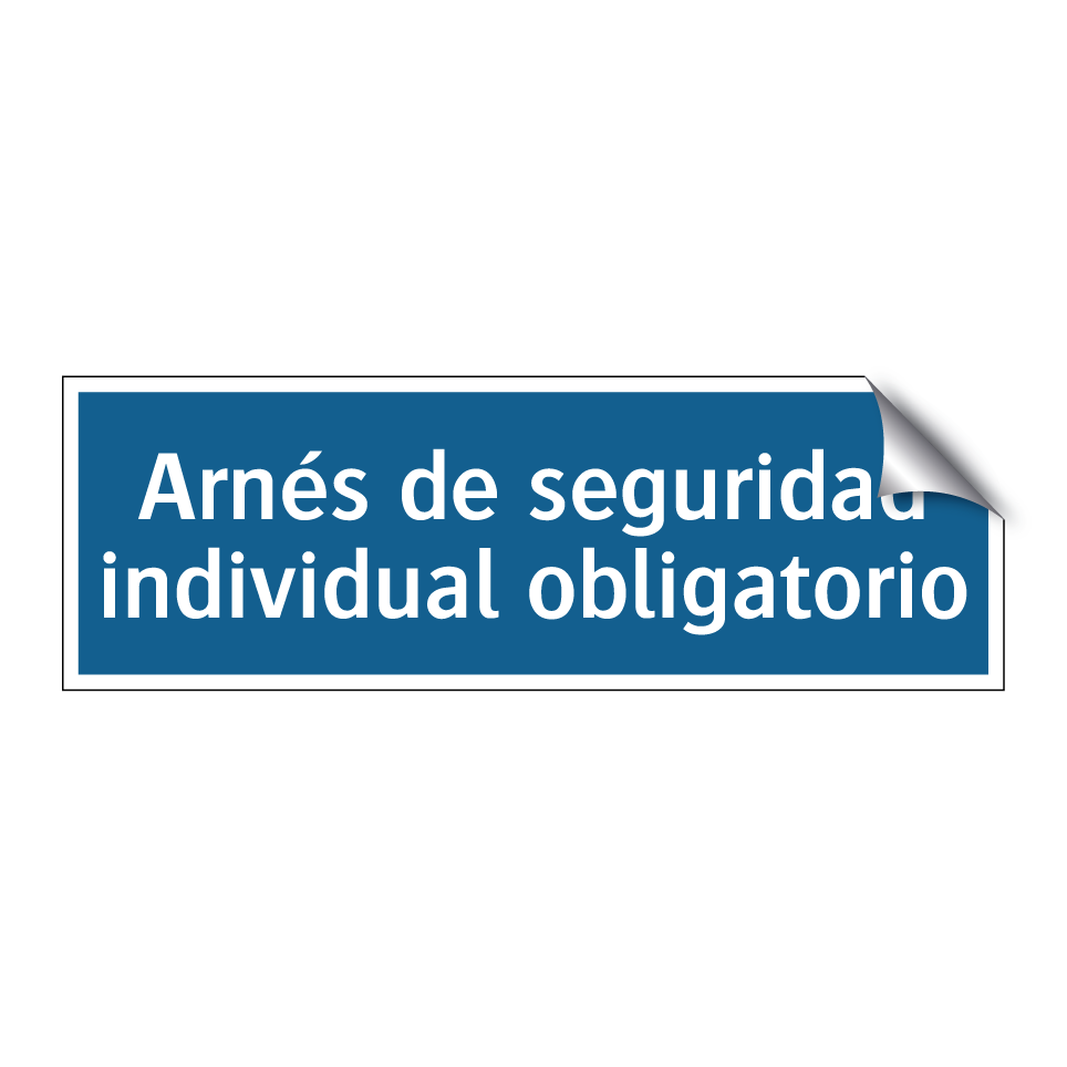 Arnés de seguridad individual obligatorio