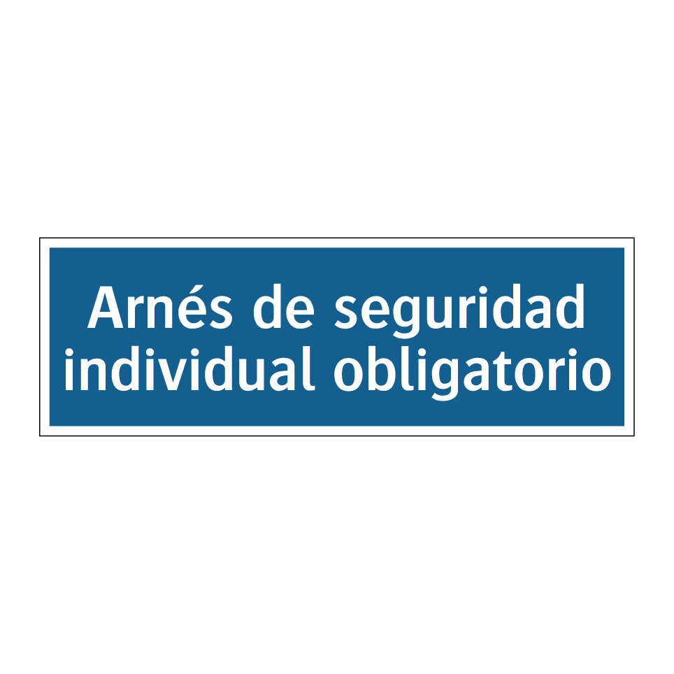 Arnés de seguridad individual obligatorio