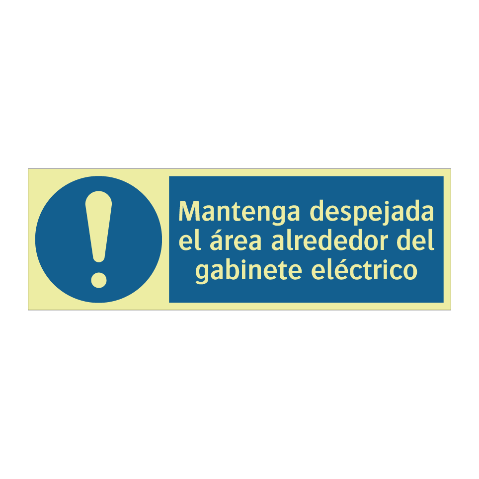 Mantenga despejada el área alrededor del gabinete eléctrico