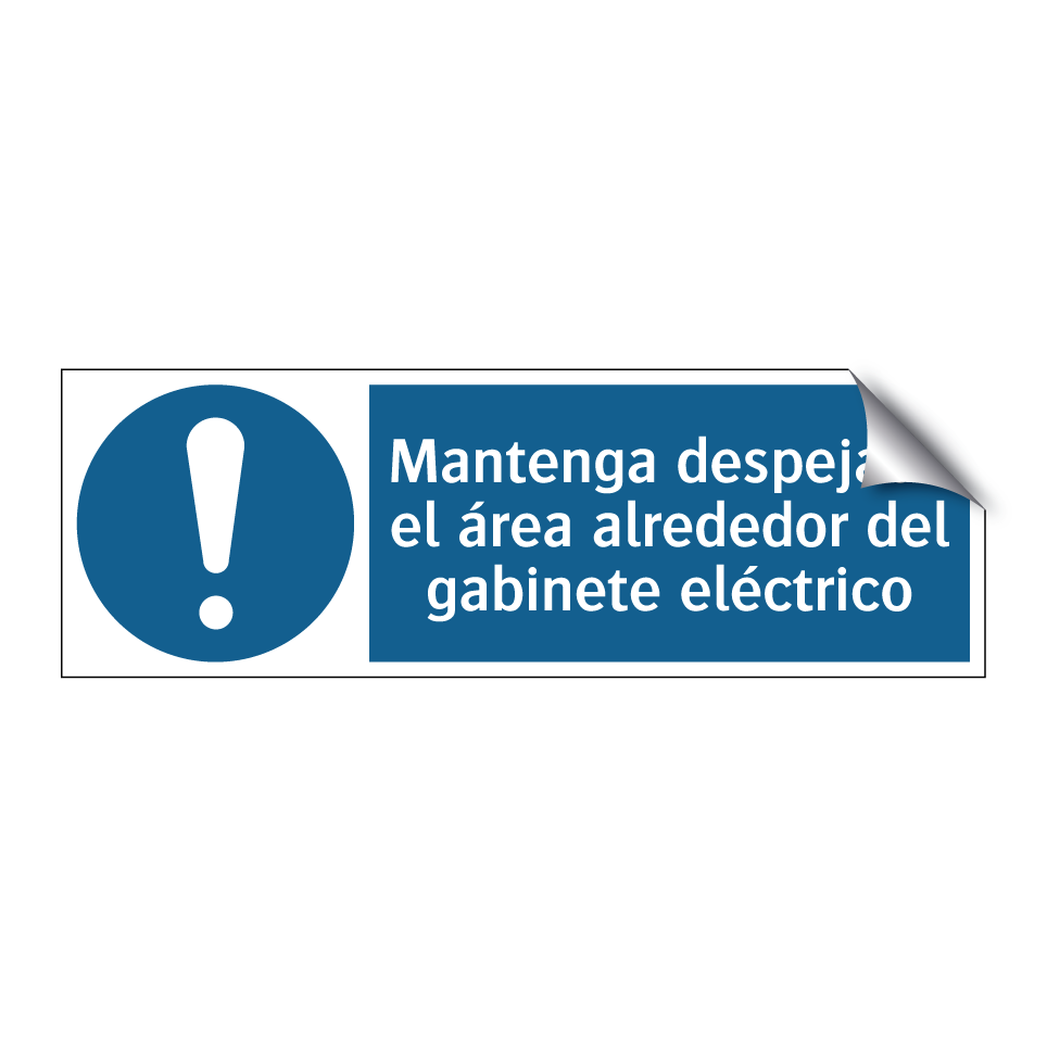 Mantenga despejada el área alrededor del gabinete eléctrico