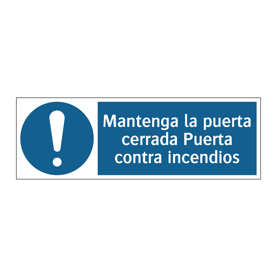 Mantenga la puerta cerrada Puerta contra incendios