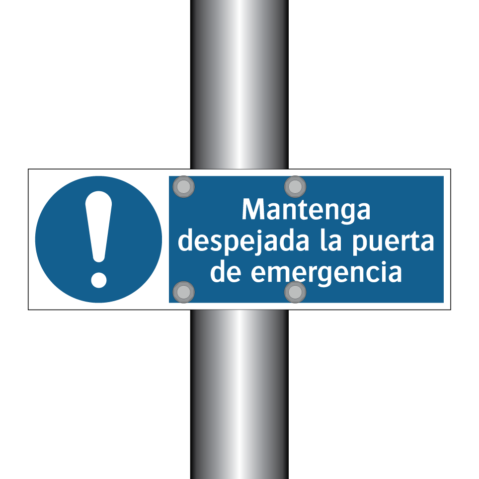 Mantenga despejada la puerta de emergencia