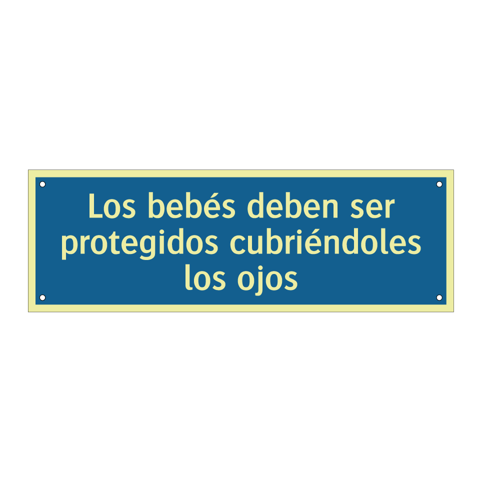 Los bebés deben ser protegidos cubriéndoles los ojos