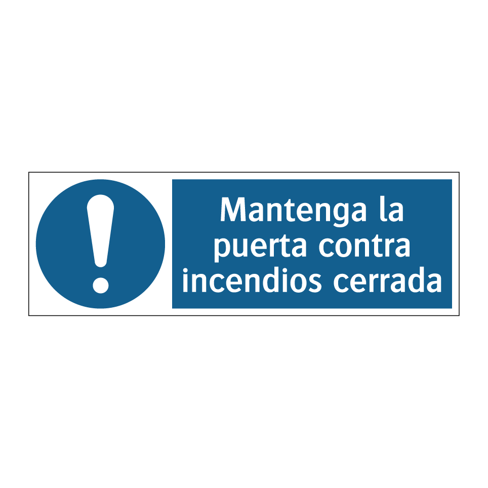 Mantenga la puerta contra incendios cerrada