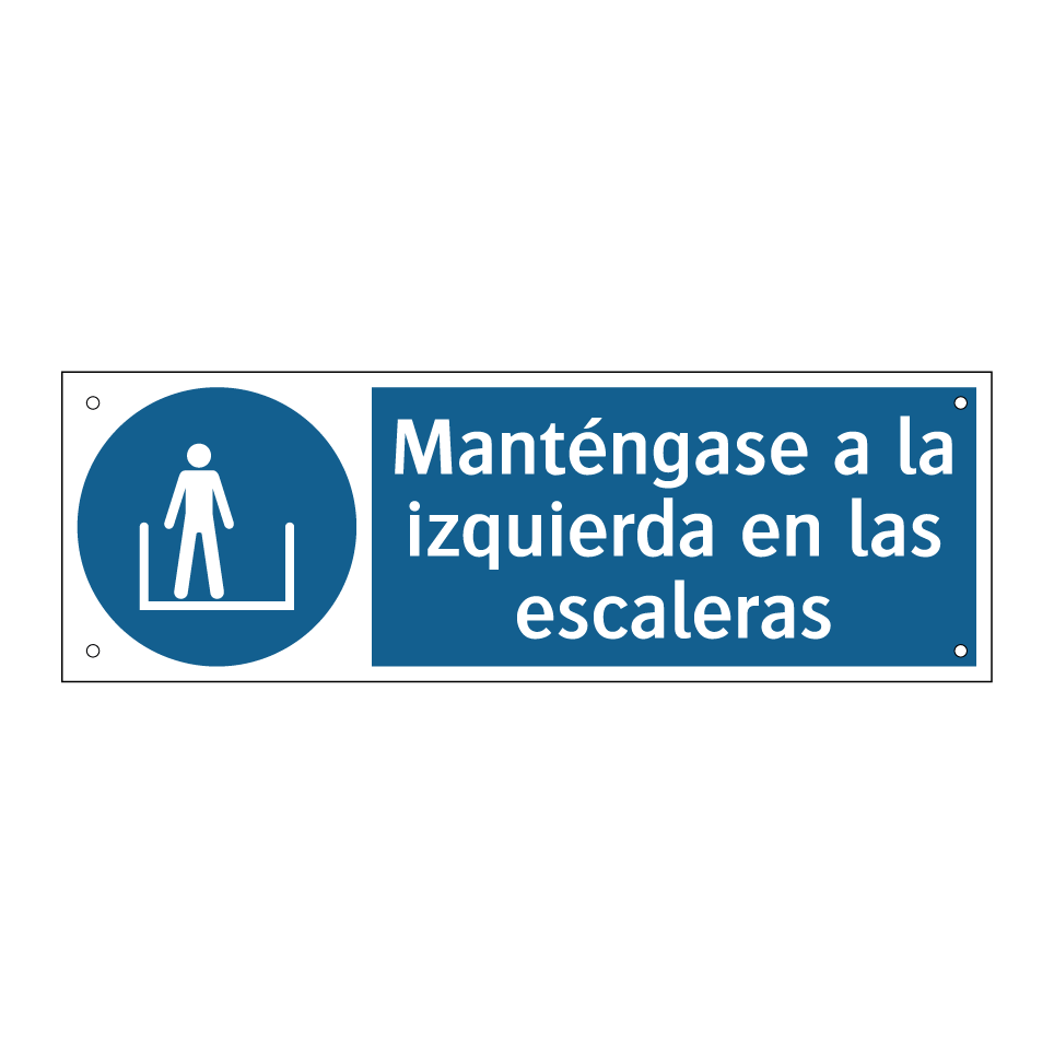 Manténgase a la izquierda en las escaleras