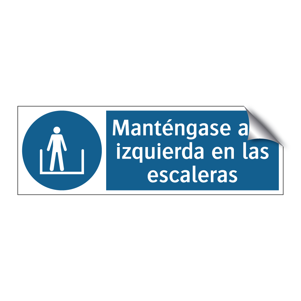 Manténgase a la izquierda en las escaleras