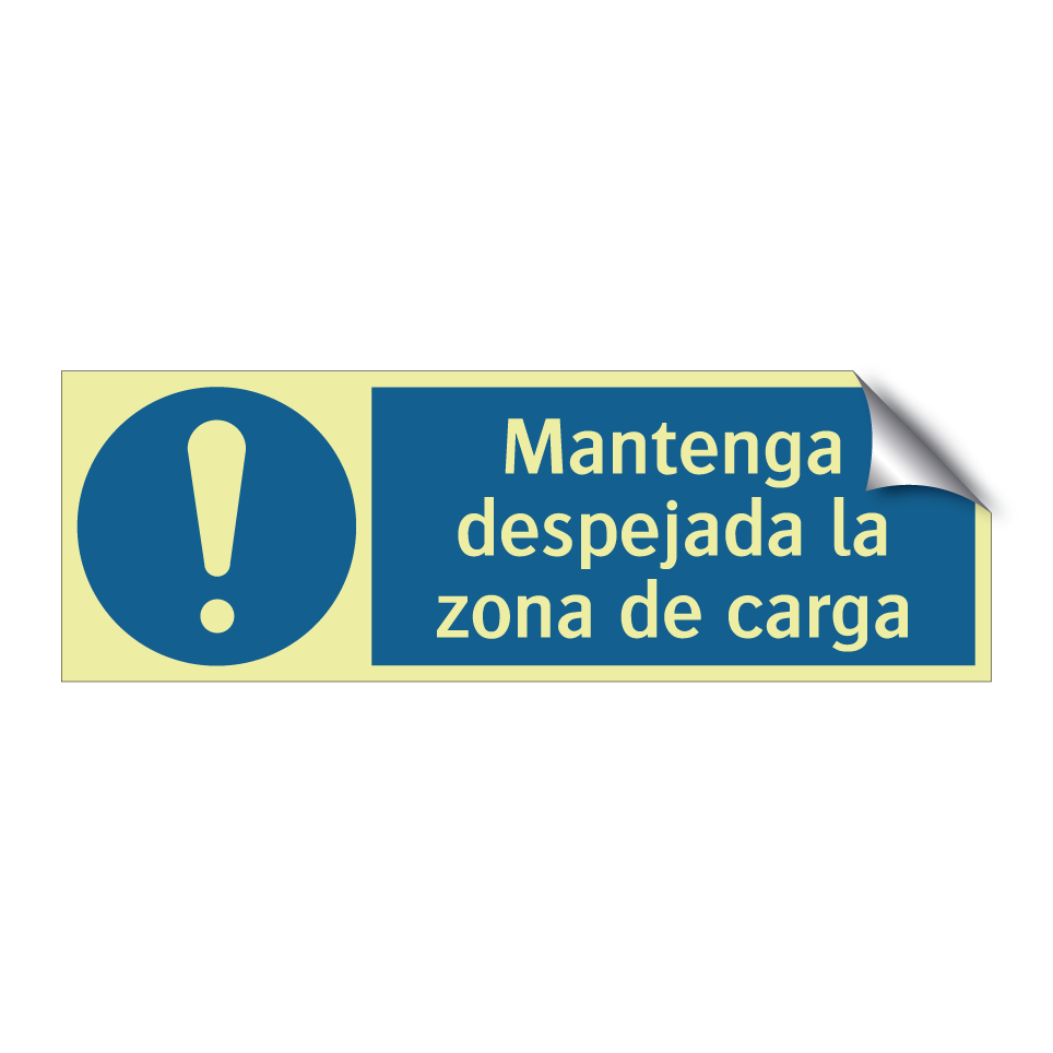 Mantenga despejada la zona de carga