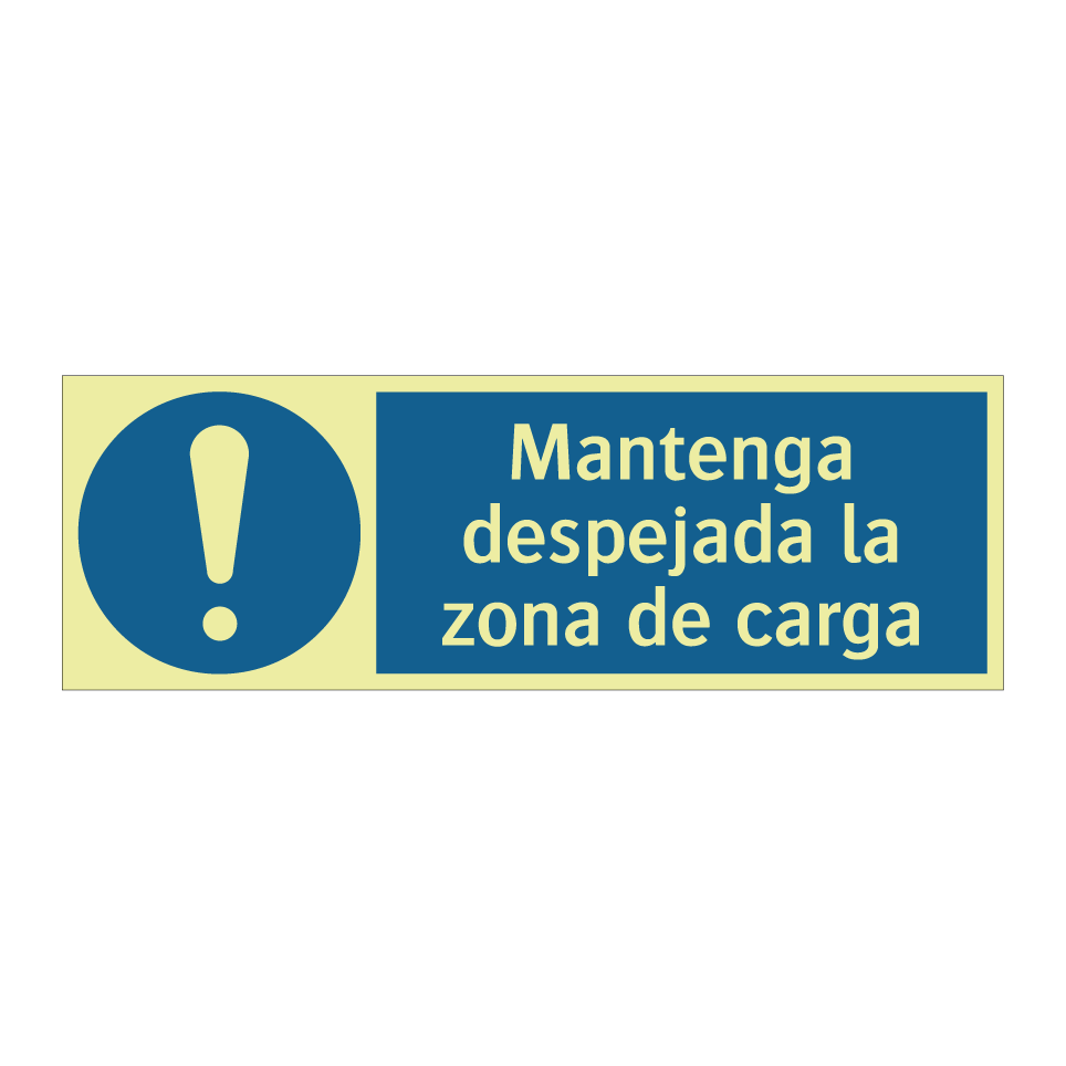 Mantenga despejada la zona de carga