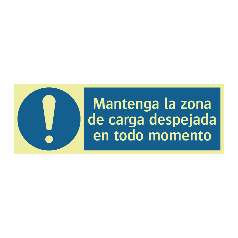 Mantenga la zona de carga despejada en todo momento