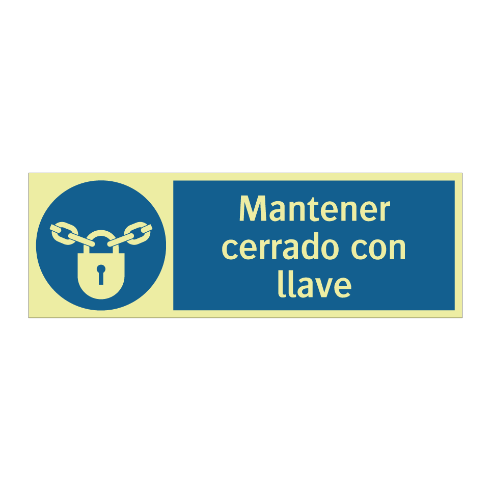 Mantener cerrado con llave