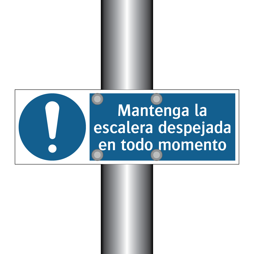 Mantenga la escalera despejada en todo momento