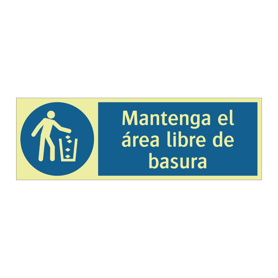 Mantenga el área libre de basura