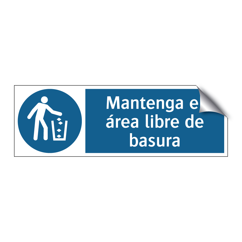 Mantenga el área libre de basura