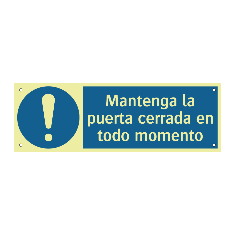 Mantenga la puerta cerrada en todo momento