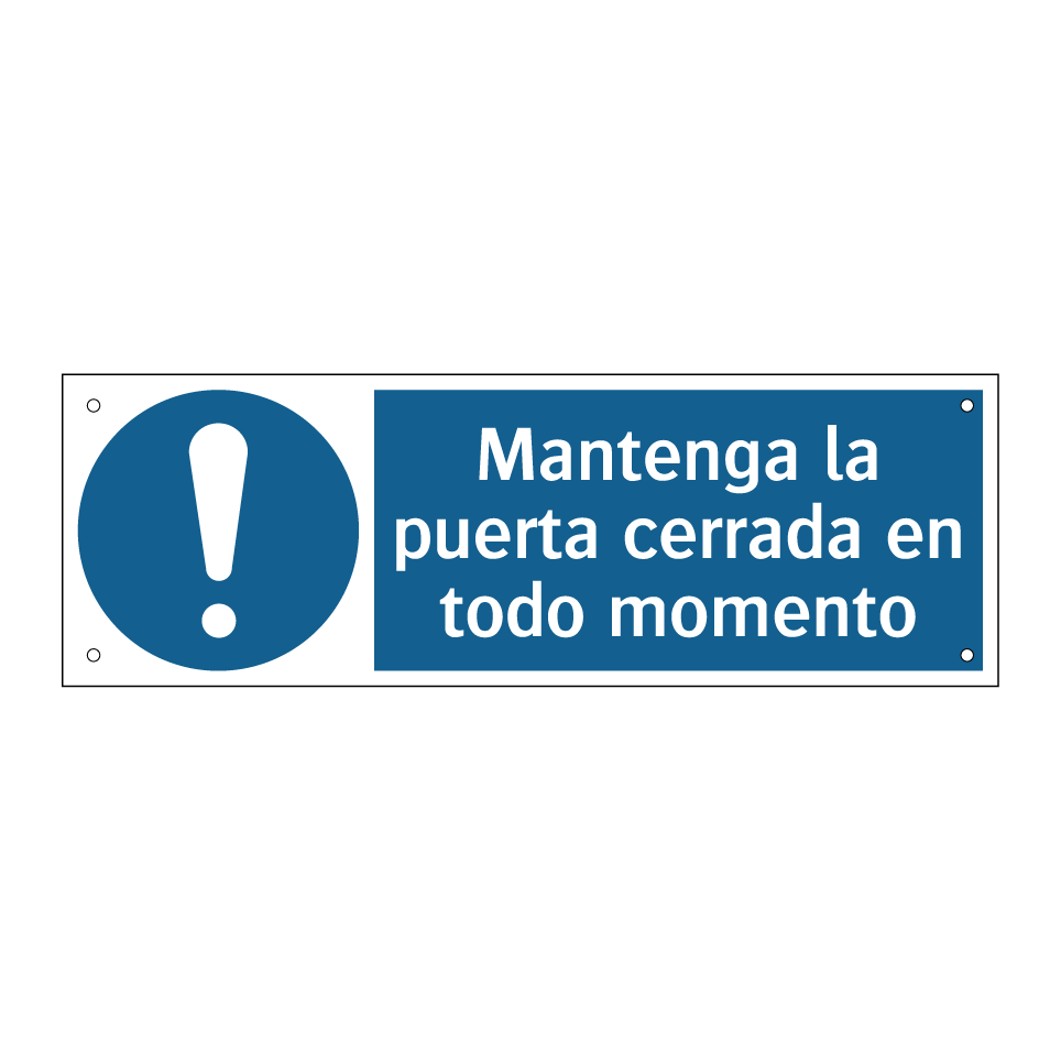 Mantenga la puerta cerrada en todo momento