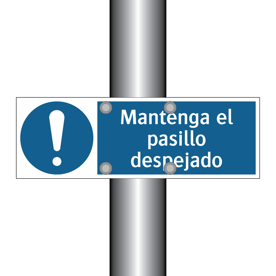 Mantenga el pasillo despejado