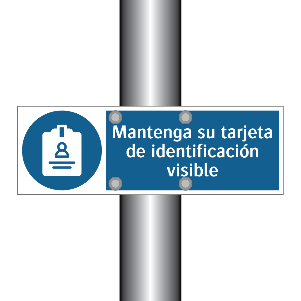 Mantenga su tarjeta de identificación visible