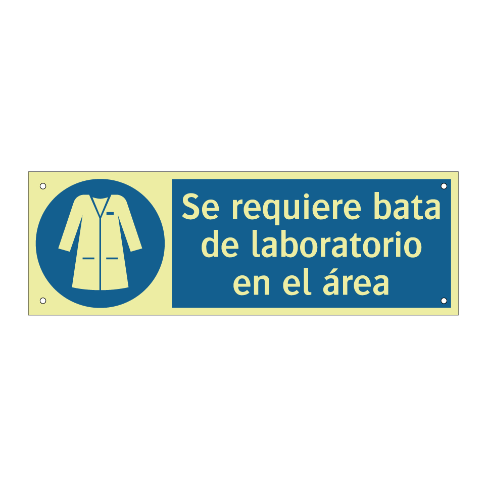 Se requiere bata de laboratorio en el área