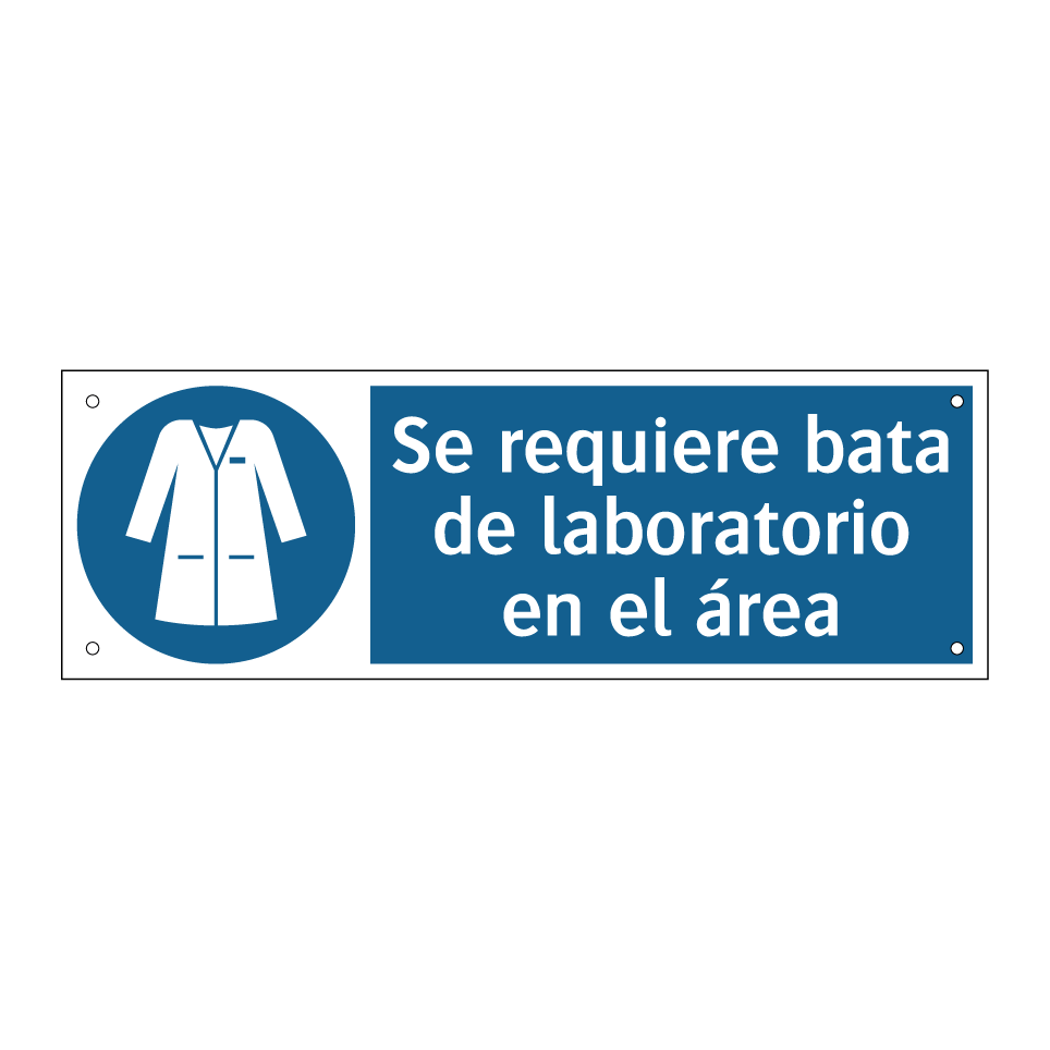Se requiere bata de laboratorio en el área