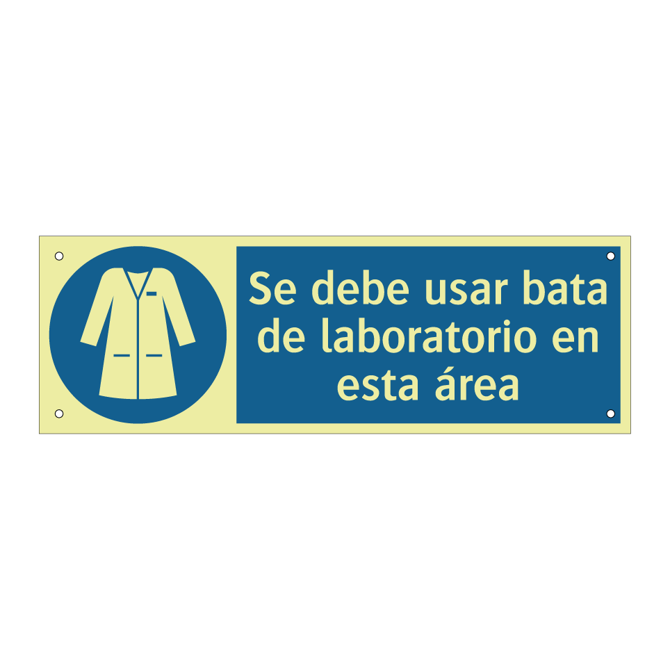 Se debe usar bata de laboratorio en esta área