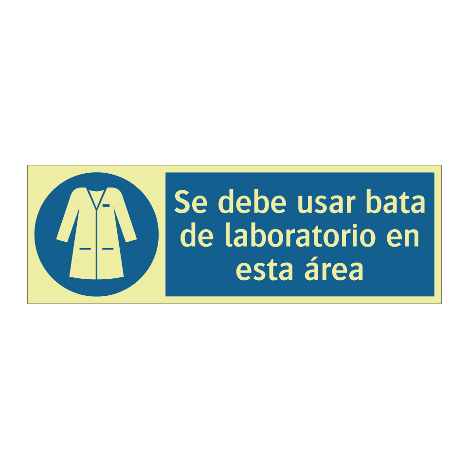 Se debe usar bata de laboratorio en esta área