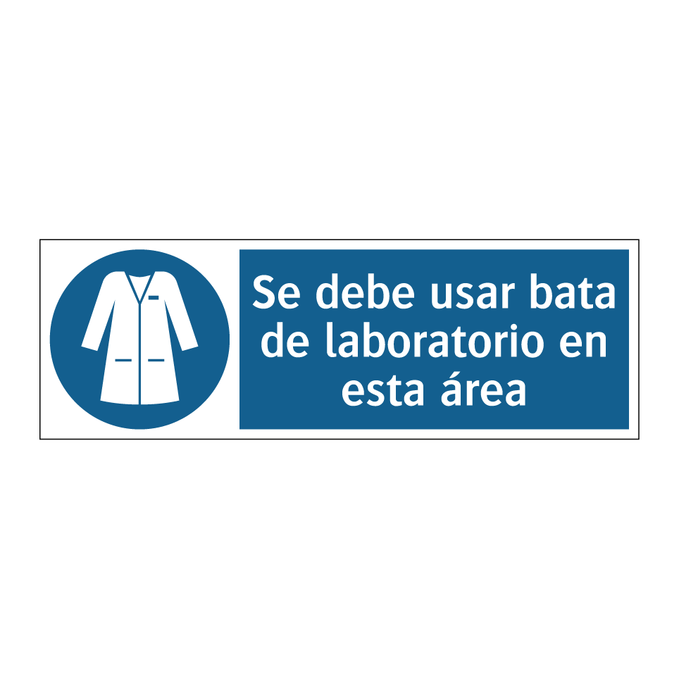 Se debe usar bata de laboratorio en esta área