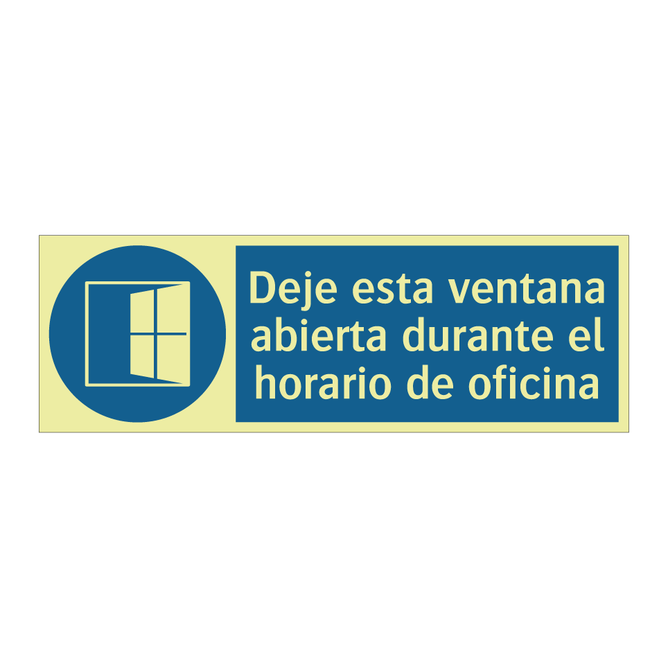 Deje esta ventana abierta durante el horario de oficina