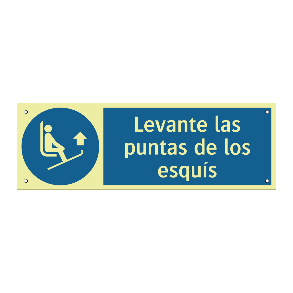 Levante las puntas de los esquís