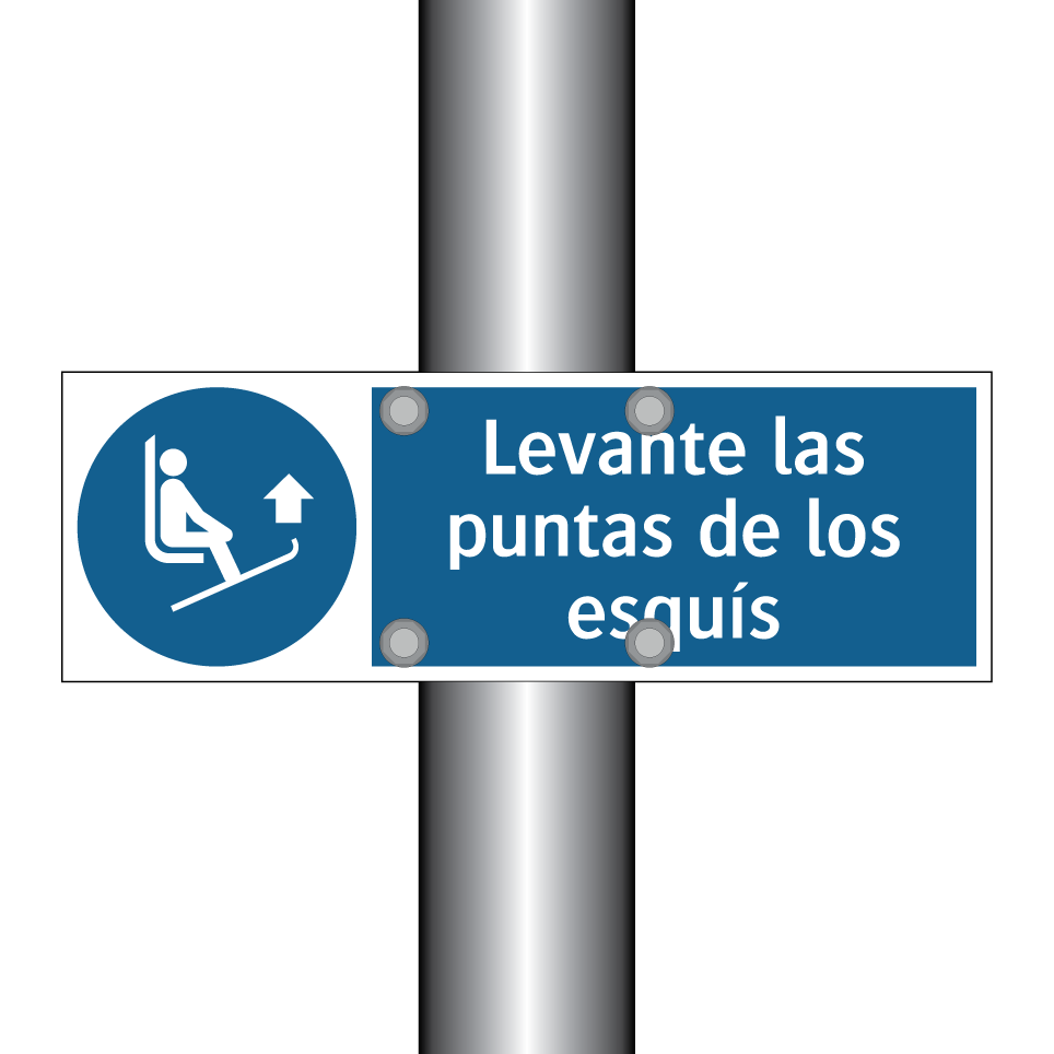 Levante las puntas de los esquís