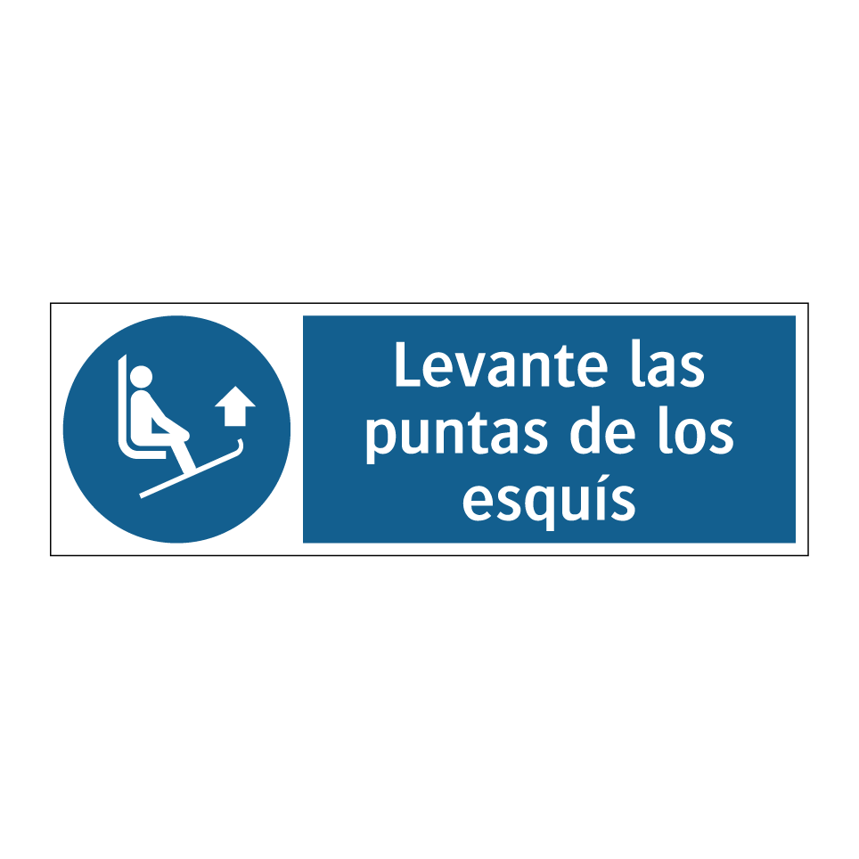 Levante las puntas de los esquís