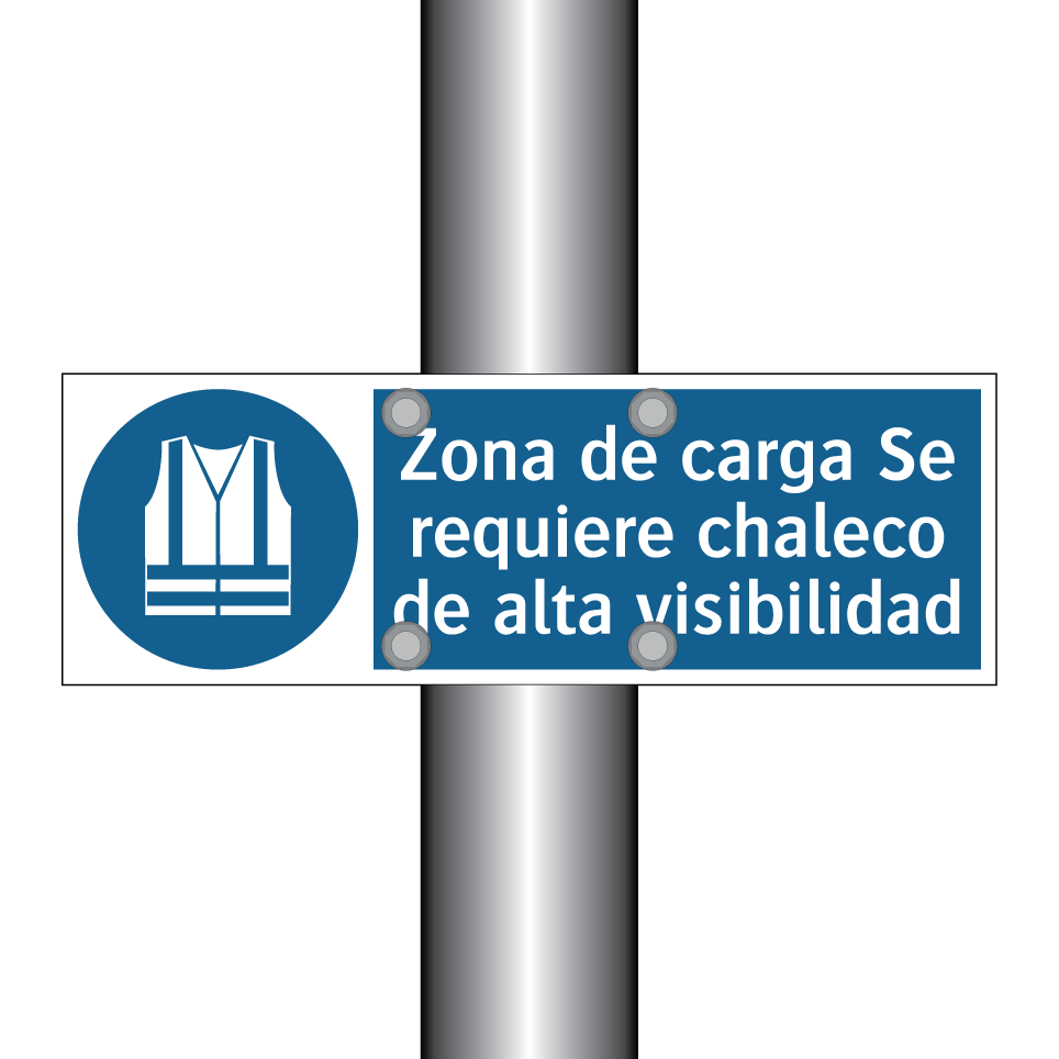 Zona de carga Se requiere chaleco de alta visibilidad