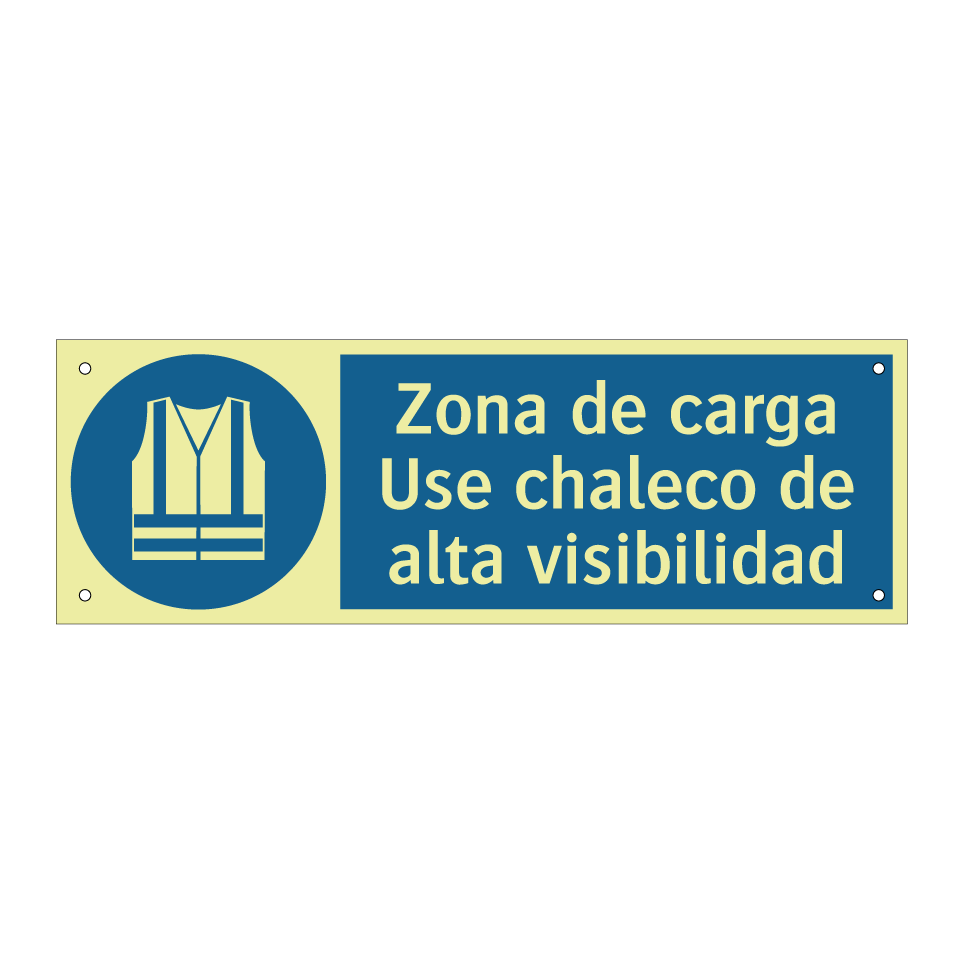 Zona de carga Use chaleco de alta visibilidad