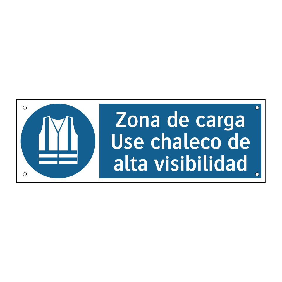 Zona de carga Use chaleco de alta visibilidad
