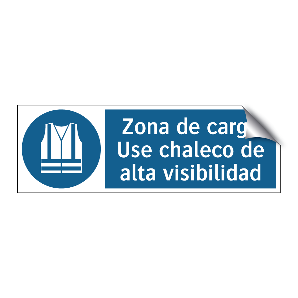 Zona de carga Use chaleco de alta visibilidad