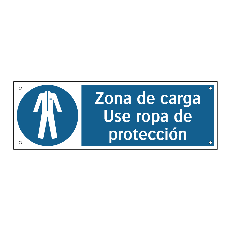 Zona de carga Use ropa de protección