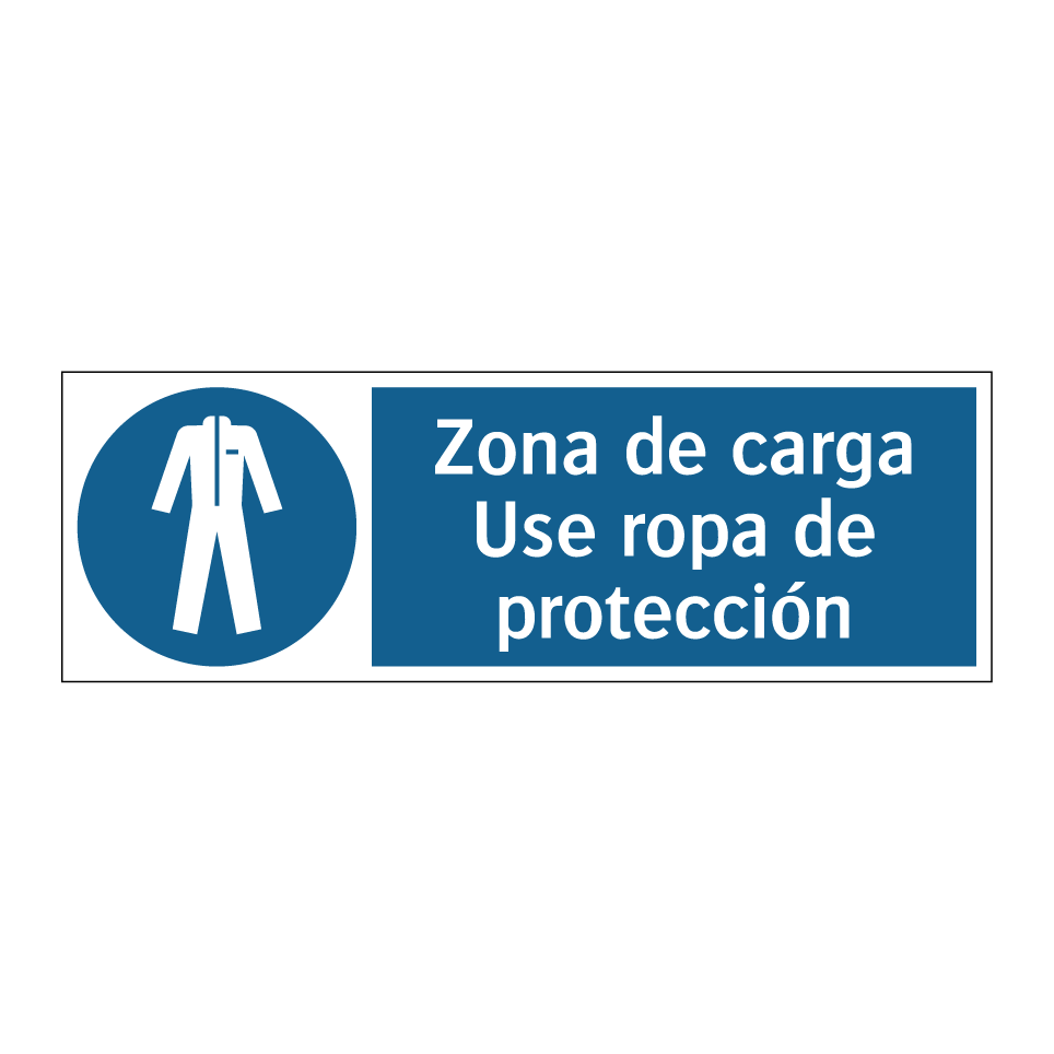 Zona de carga Use ropa de protección