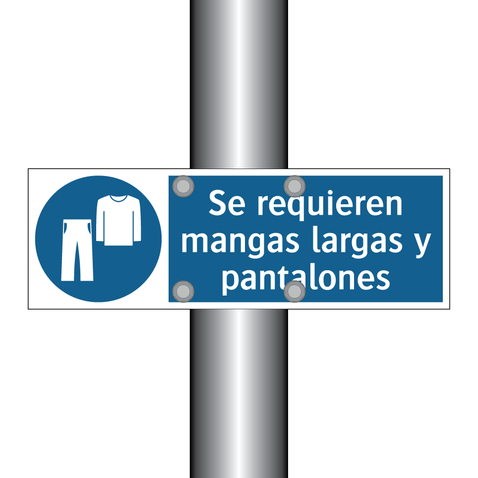Se requieren mangas largas y pantalones