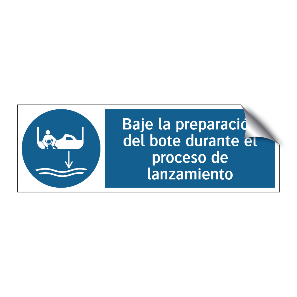 Baje la preparación del bote durante el proceso de lanzamiento
