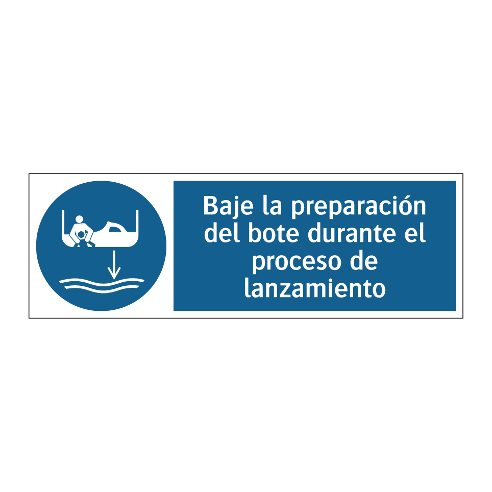 Baje la preparación del bote durante el proceso de lanzamiento