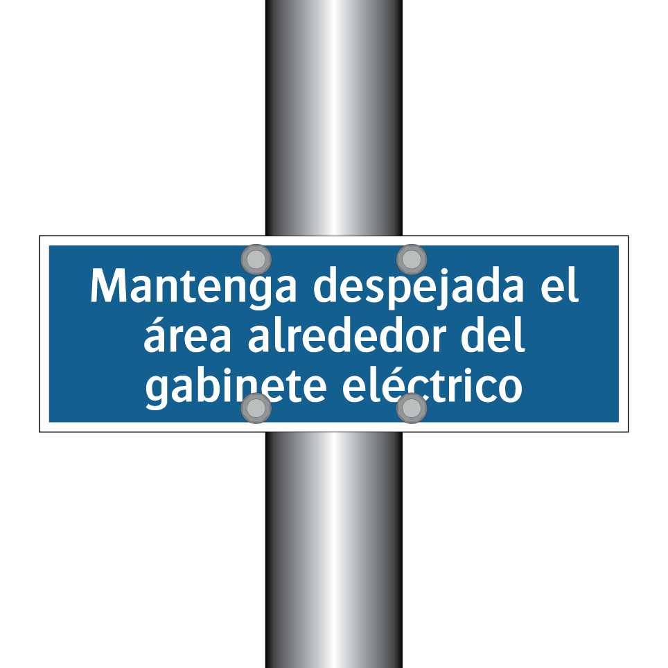 Mantenga despejada el área alrededor del gabinete eléctrico