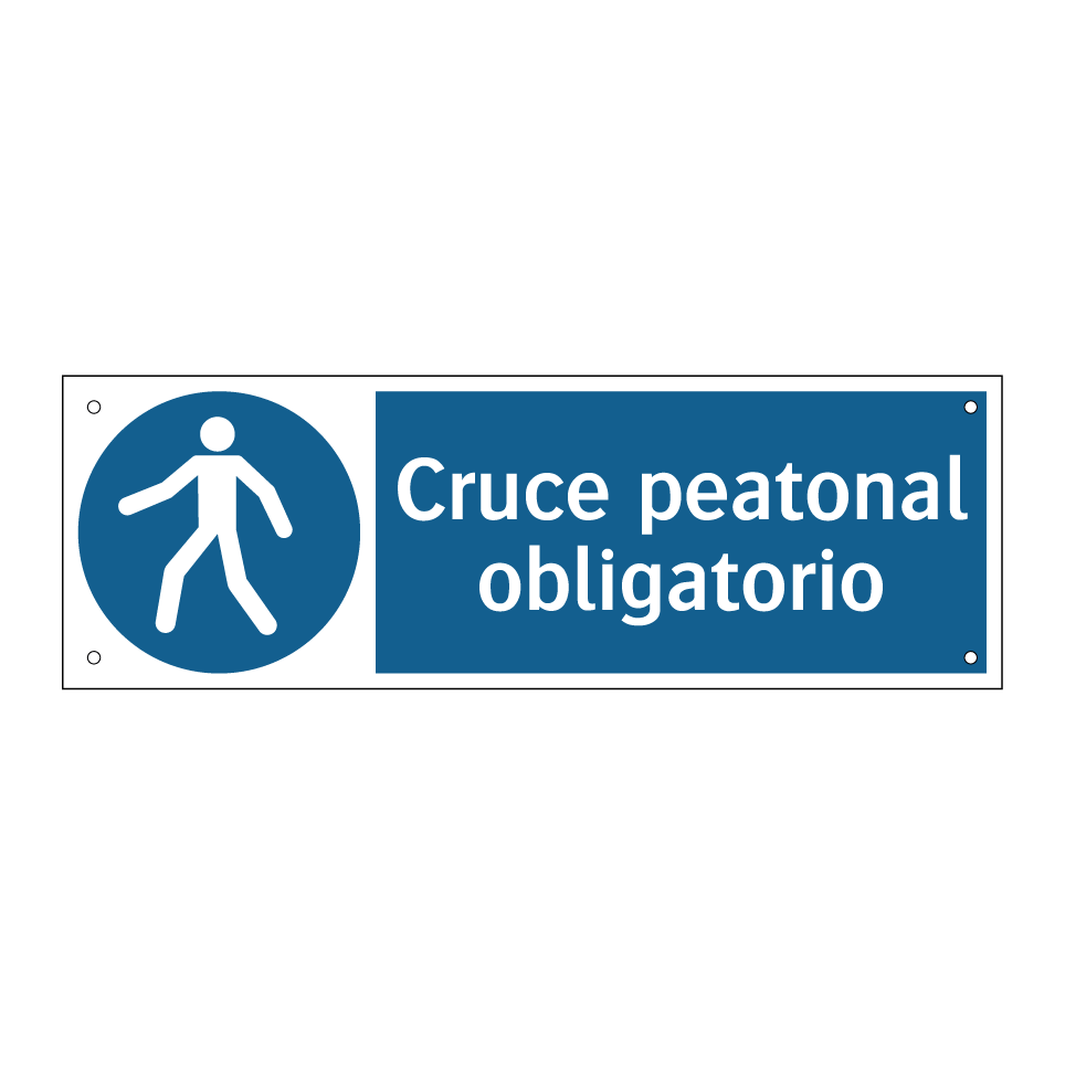 Cruce peatonal obligatorio